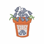 blue, flower, flower pot, green, flowers, brown,