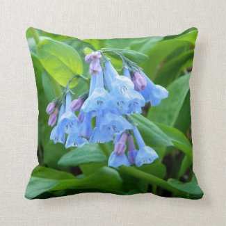 Bluebells Ring (Virginia Bluebells) Pillow