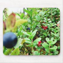 Blueberries And Lingon Berries Mousepad