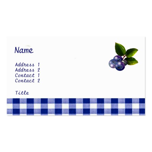 Blueberries Business Card