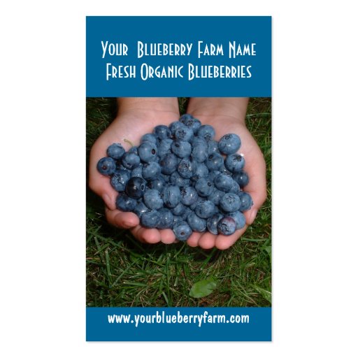 Blueberries for you to eat! business cards (front side)