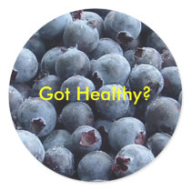 blueberries, Got Healthy? stickers by peoplepeacepopular blueberries, Got Healthy? stickers