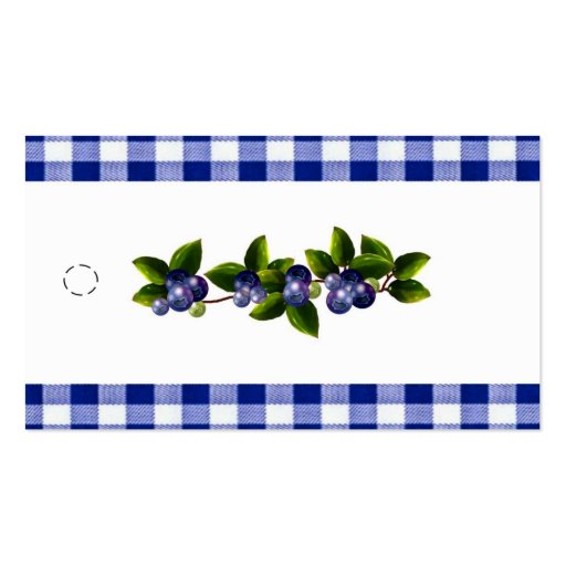 Blueberries Hang Tag Business Card (front side)