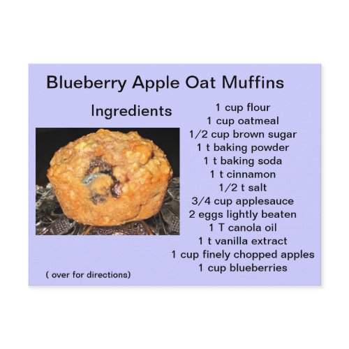 Blueberry Apple Oat Muffins postcard