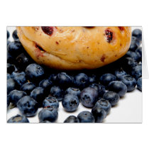 Blueberry Bagel Greeting Card