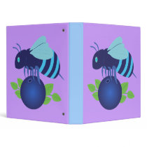 Blueberry Bee 3 Ring Binder
