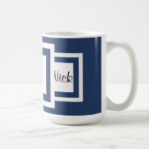 Blueberry Blue Monogram mugs