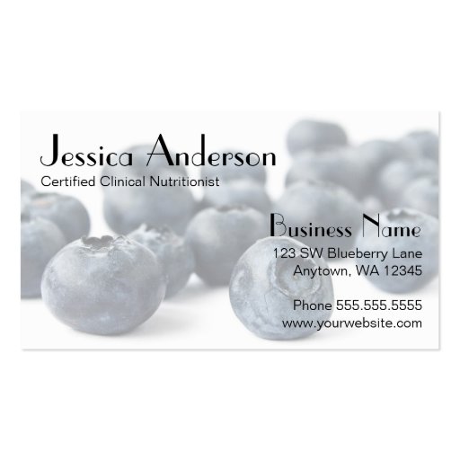 Blueberry Bunch Business Card Templates (front side)