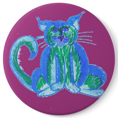 Blueberry Cat on Pink by pidgiefund