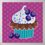 Blueberry Cupcake Canvas Print