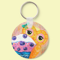 Blueberry Cupcake Love keychains by udonchow Blueberry Cupcake Love keychains