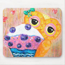 Blueberry Cupcake Love mousepads by udonchow Blueberry Cupcake Love mousepads