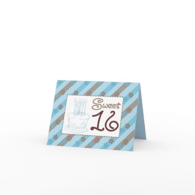 Blueberry Daisies Sweet 16 Invitation Greeting Card by KrispysKingdom