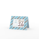 Blueberry Daisies Sweet 16 Invitation Greeting Card