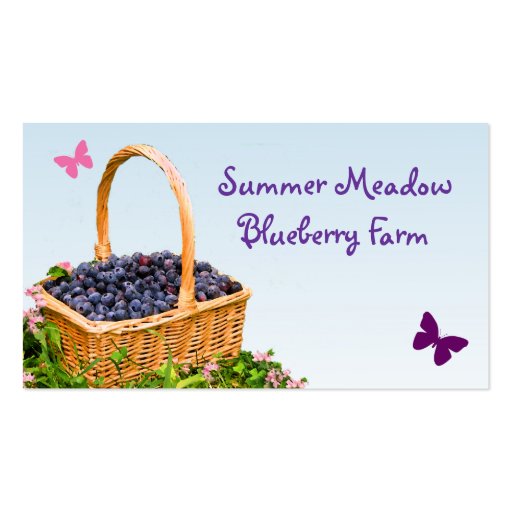 Blueberry Farm Business Card Templates (front side)