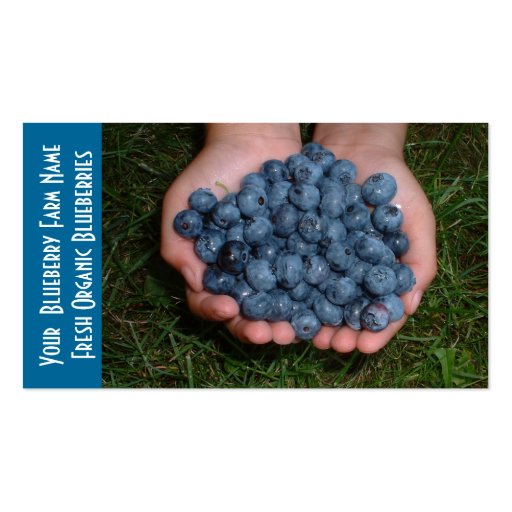 Blueberry  Fruit Growers Business Card Template (front side)