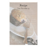Blueberry Muffin Lined Recipe Stationery