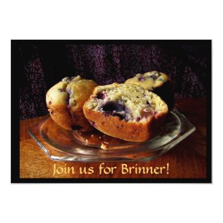 Blueberry Muffins Brinner Invitation