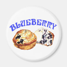 Blueberry Muffins Fridge Magnets