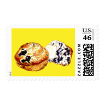 Blueberry Muffins Postage Stamps