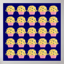 Blueberry Muffins Poster Print