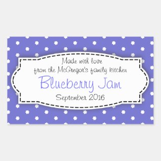 Blueberry preserve sticker