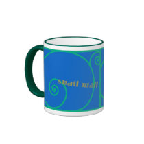 Blueberry Snail Mail mugs by JaZilla Blueberry Snail Mail mugs