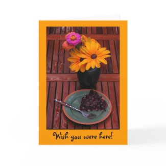 Blueberry Tart & Flowers card