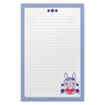 Blueberry Truffle Bunny Custom Stationery