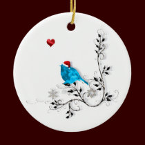 Bluebird and Heart! ornaments