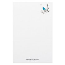 Bluebird and Snowflakes stationery by FairyWoods Bluebird and Snowflakes stationery