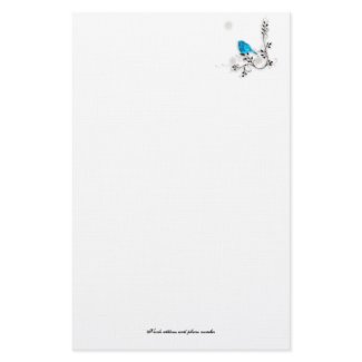 Bluebird and Snowflakes stationery