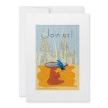 Bluebird at fountain collage  Invitation
