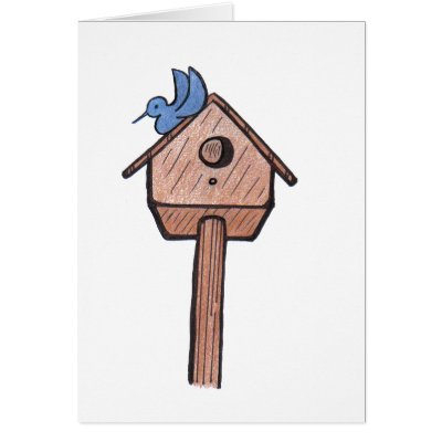 Bluebird Birdhouse...All Occasion  Card...