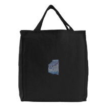 Bluebird Birdhouse embroidered bags by ZazzleEmbroidery Bluebird Birdhouse embroidered bags