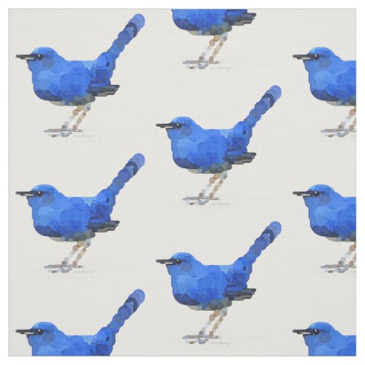 Bluebird Cotton Fabric Zazzle