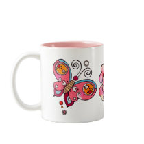 Bluebird, Flower and Butterfly Mug mugs