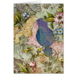 Bluebird in a Garden Card