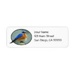 Bluebird in Oval Frame Custom Return Address Labels