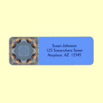 Bluebird Kaleidoscope Animal Address Label labels