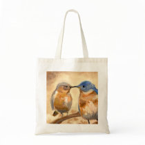 Bluebird Kiss Canvas Bag