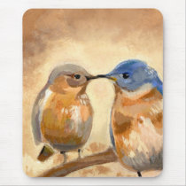 Bluebird Kiss Mousepad