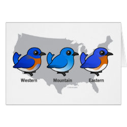 Bluebird Map Greeting Card