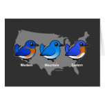 Bluebird Map Note Card