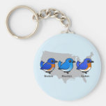 Bluebird Map Keychains