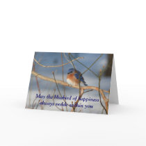 Bluebird Of Happiness Affirmation Nature Note Card