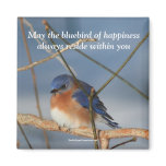 Bluebird Of Happiness Affirmation Photo Magnet