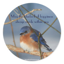 Bluebird Of Happiness Affirmation Sticker Label