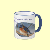 Bluebird Of Happiness Inspirational Mug mugs