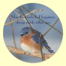 Bluebird Of Happiness Inspirational Sticker stickers